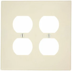 Leviton 80516-T Light Almond Midway Two Gang Duplex Receptacle Wall Plate Leviton 80516-T Light Almond Midway Two Gang Duplex Receptacle Wall Plate
