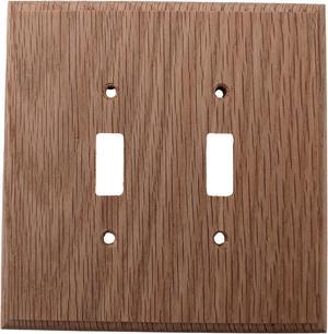 Leviton Unfinished Wood 2-Gang Switch Cover Wall Plate Switchplate 89209-UNF