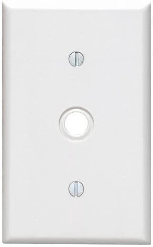 Leviton 88018 White Single Gang .406" Cable Strap Mount Wall Plate with .625" Knockout Leviton 88018 White Single Gang .406" Cable Strap Mount Wall Plate with .625" Knockout