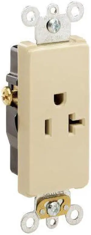 Leviton Ivory Decora COMMERCIAL Receptacle Outlet 20A 16341-I