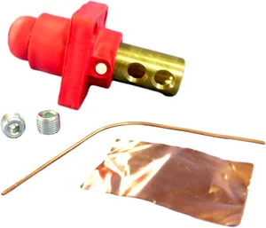 Leviton 18R24-R Red 18 Series Ball Nose Female Double Set Screw Cam-Type Panel Receptacle Leviton 18R24-R Red 18 Series Ball Nose Female Double Set Screw Cam-Type Panel Receptacle