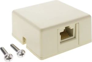 Leviton 40278-KI Ivory Keyed Surface Mount 8P8C Telephone Jack Leviton 40278-KI Ivory Keyed Surface Mount 8P8C Telephone Jack