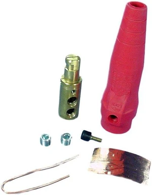 Leviton 18D24-R Red 18 Series Ball Nose Male Double Set Screw Detachable Cam-Type Plug Leviton 18D24-R Red 18 Series Ball Nose Male Double Set Screw Detachable Cam-Type Plug