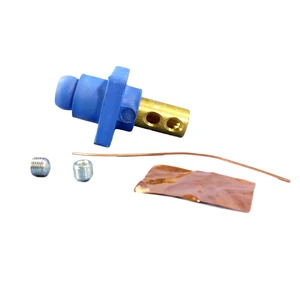 Leviton 18R24-B 18 Series Ball Nose Cam-Type Panel Receptacle, 400A, Female, Double Set Screw, Blue Leviton 18R24-B 18 Series Ball Nose Cam-Type Panel Receptacle, 400A, Female, Double Set Screw, Blue