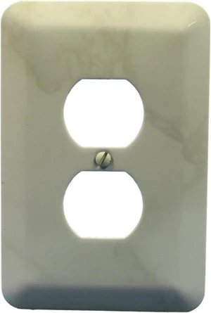 Leviton Jumbo Ivory Marble Steel Outlet Cover Oversize Receptacle 89303-IML Leviton Jumbo Ivory Marble Steel Outlet Cover Oversize Receptacle 89303-IML