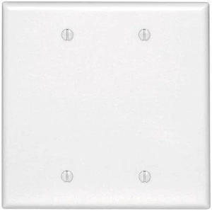 Leviton 80525-W White Midway Two Gang Blank Wall Plate Leviton 80525-W White Midway Two Gang Blank Wall Plate