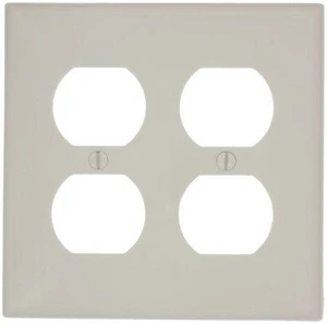 Leviton 80716-T Light Almond Nylon Two Gang Duplex Receptacle Wall Plate Leviton 80716-T Light Almond Nylon Two Gang Duplex Receptacle Wall Plate