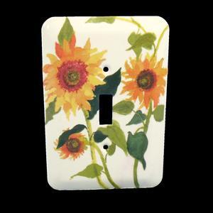 Leviton Sunflowers Painted Metal Light Switch Wallplate Cover 89001-SFL