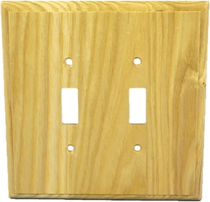Leviton 2-Gang Solid Wood Toggle Switch Cover Wall Plate, Jumbo Size Switchplate, 89209-OAK, Golden Oak Finish Leviton 2-Gang Solid Wood Toggle Switch Cover Wall Plate, Jumbo Size Switchplate, 89209-OAK, Golden Oak Finish