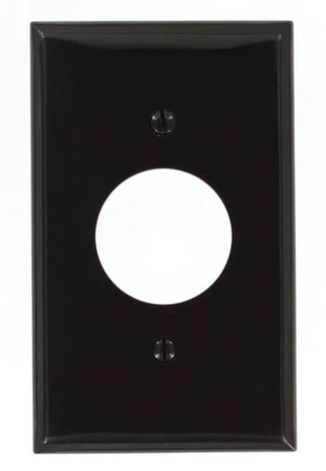 Leviton 1-Gang Single Receptacle Wallplate, 1.406-Inch Hole Diameter, Unbreakable Thermoplastic Cover, Standard Size, 80704, Brown Leviton 1-Gang Single Receptacle Wallplate, 1.406-Inch Hole Diameter, Unbreakable Thermoplastic Cover, Standard Size, 80704, Brown