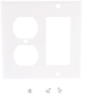 Leviton 80455-W White Two Gang Combination Toggle Switch Decora Wall Plate Leviton 80455-W White Two Gang Combination Toggle Switch Decora Wall Plate