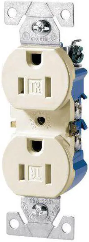Cooper TR270LA Light Almond Tamper Resistant Duplex Receptacle Outlet 15A 125V