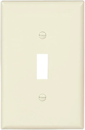 Cooper PJ1LA Light Almond Mid-Size Unbreakable Single Gang Toggle Light Switch Wall Plate Cooper PJ1LA Light Almond Mid-Size Unbreakable Single Gang Toggle Light Switch Wall Plate