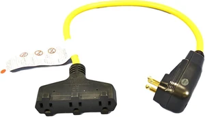Cooper Wiring Devices GFP11M1P9 15A Portable GFCI Cord Set, Manual Reset, Tri-Tap with 2 Foot 12/3 Cord Cooper Wiring Devices GFP11M1P9 15A Portable GFCI Cord Set, Manual Reset, Tri-Tap with 2 Foot 12/3 Cord
