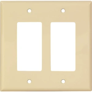 Cooper PJ262V Ivory Unbreakable Mid-Size Two Gang Decorator Wall Plate Cooper PJ262V Ivory Unbreakable Mid-Size Two Gang Decorator Wall Plate