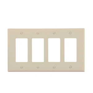 Cooper Wiring Devices PJ264V 4-Gang Decorator GFCI Rocker Switch Wall Plate, Unbreakable Polycarbonate, Mid-Size, Ivory Cooper Wiring Devices PJ264V 4-Gang Decorator GFCI Rocker Switch Wall Plate, Unbreakable Polycarbonate, Mid-Size, Ivory