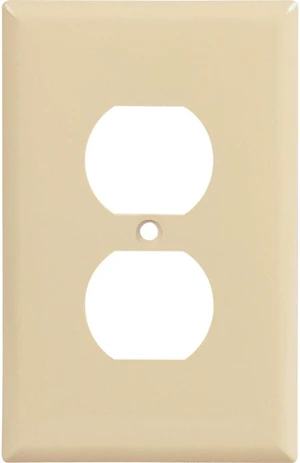 Cooper PJ8V Ivory Mid-Size Unbreakable Single Gang Duplex Receptacle Wall Plate Cooper PJ8V Ivory Mid-Size Unbreakable Single Gang Duplex Receptacle Wall Plate
