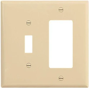 Cooper PJ126V Ivory Mid-Size Unbreakable Two Gang One Toggle One Decorator Combination Wall Plate Cooper PJ126V Ivory Mid-Size Unbreakable Two Gang One Toggle One Decorator Combination Wall Plate