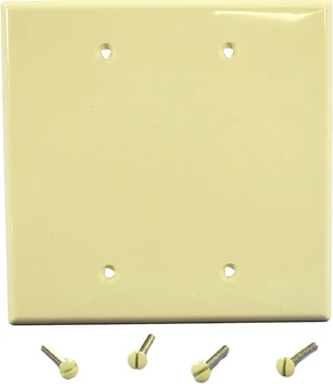 Cooper PJ23A Almond UNBREAKABLE Mid-Size 2-Gang Blank Nylon Wallplate Cover Cooper PJ23A Almond UNBREAKABLE Mid-Size 2-Gang Blank Nylon Wallplate Cover