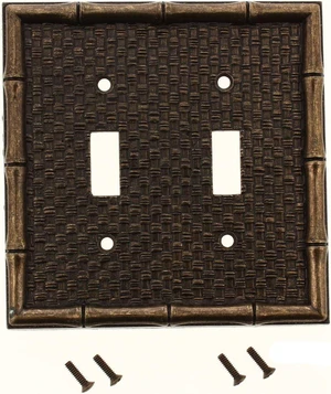 Leviton Tiki Bamboo 2-Gang Switch Cover Plate Switchplate Leviton Tiki Bamboo 2-Gang Switch Cover Plate Switchplate