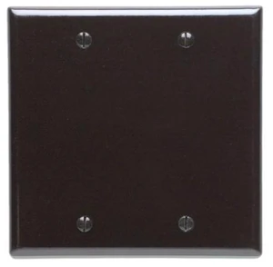Leviton 85025 2-Gang No Device Blank Wallplate, Standard Size, Thermoset, Box Mount, Brown Leviton 85025 2-Gang No Device Blank Wallplate, Standard Size, Thermoset, Box Mount, Brown