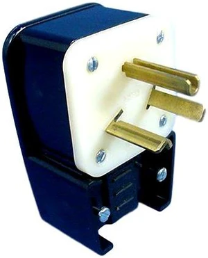 Leviton 9730-P Straight Blade Right Angle Plug, Industrial Grade, NEMA 7-30P, 30 Amp 277 Volt, Black Leviton 9730-P Straight Blade Right Angle Plug, Industrial Grade, NEMA 7-30P, 30 Amp 277 Volt, Black