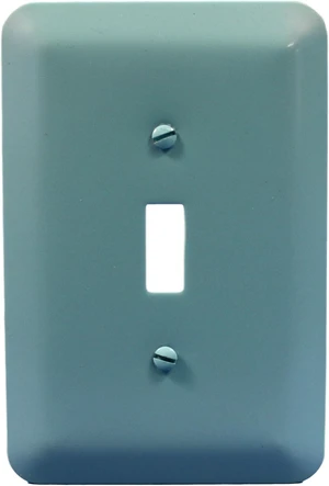Leviton 89301-BLU 1-Gang Jumbo Metal Toggle Switch Wallplate Switchplate, Blue Leviton 89301-BLU 1-Gang Jumbo Metal Toggle Switch Wallplate Switchplate, Blue