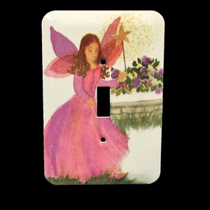 Leviton 89001-FGM 1-Gang Toggle Switch Wallplate Switchplate, Fairy Godmother Motif Leviton 89001-FGM 1-Gang Toggle Switch Wallplate Switchplate, Fairy Godmother Motif