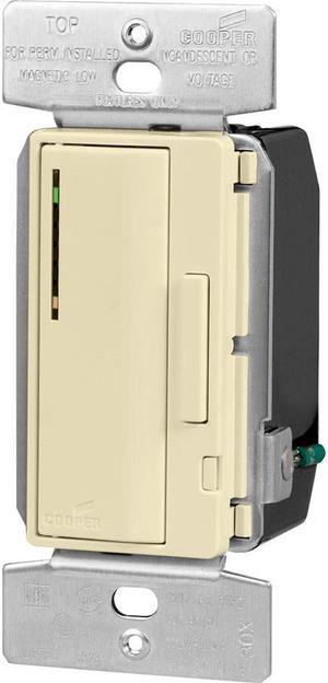 Cooper Accell AIM06-A-K Almond Master Smart Dimmer Light Switch 600W 120V Magnetic Low Voltage