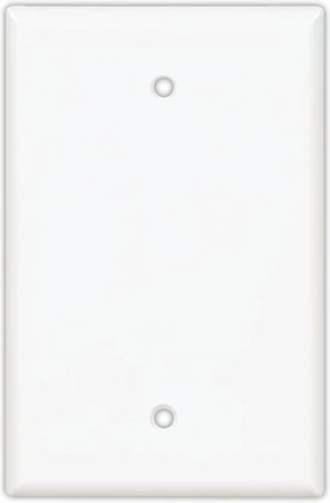 Cooper PJ13W White Mid-Size Unbreakable Single Gang Blank Box Mount Wall Plate Cooper PJ13W White Mid-Size Unbreakable Single Gang Blank Box Mount Wall Plate