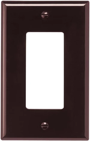 Cooper Wiring Devices PJ26B 1-Gang Decorator GFCI Rocker Switch Wall Plate, Unbreakable Polycarbonate , Mid-Size, Brown Cooper Wiring Devices PJ26B 1-Gang Decorator GFCI Rocker Switch Wall Plate, Unbreakable Polycarbonate , Mid-Size, Brown