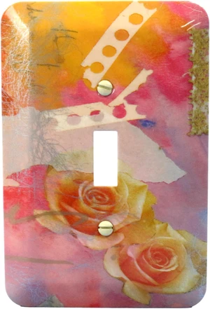 Leviton Jumbo Pink Rose Switch Cover Oversize Toggle Wallplate Switchplate 89301-PRO Leviton Jumbo Pink Rose Switch Cover Oversize Toggle Wallplate Switchplate 89301-PRO