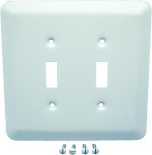 Leviton 2-Gang Jumbo White Switch Cover Oversize Toggle Wall Plate 89309-WH