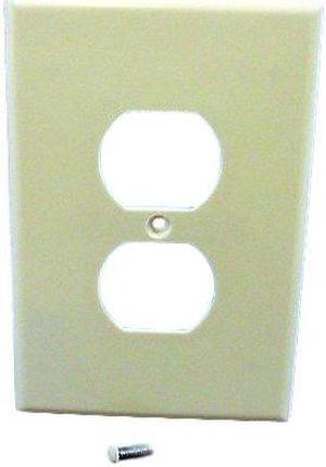 Leviton 82103 Almond Oversize Single Gang Duplex Receptacle Wall Plate