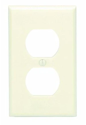 Leviton 82003 1-Gang Duplex Receptacle Wallplate, Standard Size, Thermoset, Device Mount, Almond Leviton 82003 1-Gang Duplex Receptacle Wallplate, Standard Size, Thermoset, Device Mount, Almond