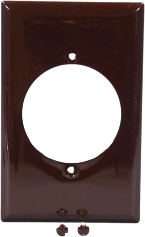Cooper PJ724B Brown Mid-Size Unbreakable Single Gang Single 2.15" Receptacle Wall Plate Cooper PJ724B Brown Mid-Size Unbreakable Single Gang Single 2.15" Receptacle Wall Plate