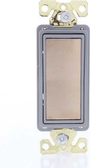 Cooper Wiring Devices CuVerro Rose 7623CUR 3Way Decorater Switch 20A 120/277V Cooper Wiring Devices CuVerro Rose 7623CUR 3Way Decorater Switch 20A 120/277V