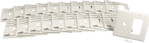 Cooper Wiring Devices PJ126W 2-Gang Combination Toggle Switch Decorator GFCI Rocker Switch Wall Plate, Unbreakable Polycarbonate, Mid-Size, White (Pack of 20) Cooper Wiring Devices PJ126W 2-Gang Combination Toggle Switch Decorator GFCI Rocker Switch Wall Plate, Unbreakable Polycarbonate, Mid-Size, White (Pack of 20)