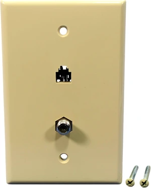 Cooper Wiring Devices 3536-4V Comb 4 Cond Phone Jack/Coax Conn Mid IV Cooper Wiring Devices 3536-4V Comb 4 Cond Phone Jack/Coax Conn Mid IV