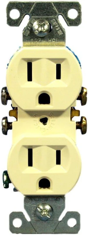 Cooper 270LA Light Almond Duplex Receptacle Outlet 15A 125V Cooper 270LA Light Almond Duplex Receptacle Outlet 15A 125V