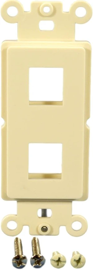 Cooper Wiring Devices 5522-5EA 2-Port Decorator Insert Adapter for Modular Keystone Data Jack, Almond Cooper Wiring Devices 5522-5EA 2-Port Decorator Insert Adapter for Modular Keystone Data Jack, Almond
