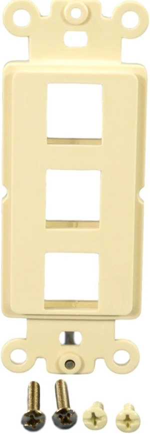 Cooper Wiring Devices 5523-5EA Decora-Style Mounting Strap with 3 Ports - Almond Cooper Wiring Devices 5523-5EA Decora-Style Mounting Strap with 3 Ports - Almond