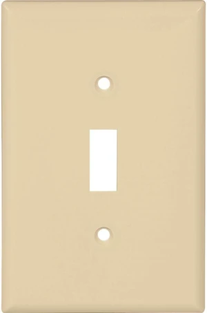 Cooper PJ1V Ivory Mid-Size Unbreakable Single Gang Toggle Light Switch Wall Plate Cooper PJ1V Ivory Mid-Size Unbreakable Single Gang Toggle Light Switch Wall Plate