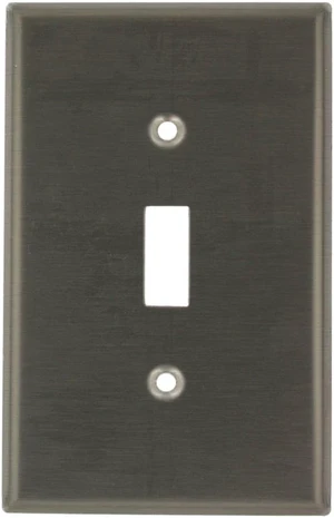 Leviton SSJ1-40 Stainless Steel Midway Single Gang Toggle Light Switch Wall Plate Leviton SSJ1-40 Stainless Steel Midway Single Gang Toggle Light Switch Wall Plate