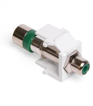 Leviton 40782-RVW QuickPort Green RCA Compression Connector Leviton 40782-RVW QuickPort Green RCA Compression Connector