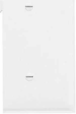 Pass & Seymour Legrand PJSE14LA Blank Sectional Wall Plate, End Section, Unbreakable Thermoplastic, Semi-Jumbo Size Cover, Strap Mounted, Light Almond