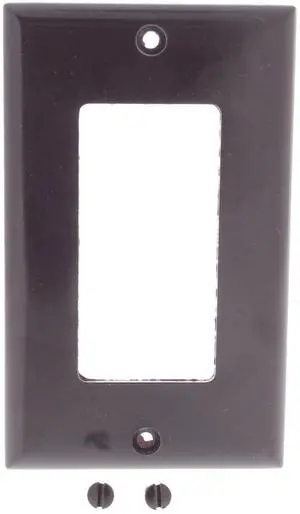 Cooper Wiring Devices 2151B 1-Gang Decorator GFCI Rocker Switch Wall Plate, Standard Size, Thermoset Plastic, Brown