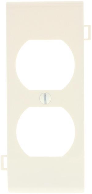 Leviton PSC8-T Light Almond Duplex Receptacle Sectional Center Wall Plate