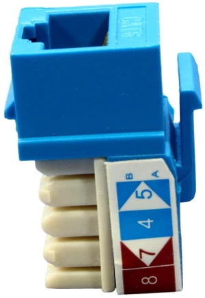 Cooper 5546-6BL Blue Category 6 Modular Snap-In Data Jack Insert Cooper 5546-6BL Blue Category 6 Modular Snap-In Data Jack Insert