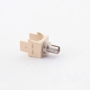 Leviton QuickPort ST Thread-Lock Fiber Optic Adapter Leviton QuickPort ST Thread-Lock Fiber Optic Adapter